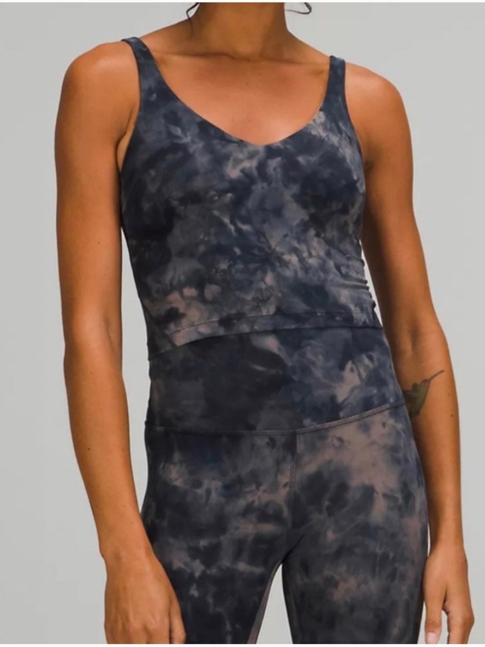 LULULEMON Align Crop Tank Top Diamond Dye Lunar Rock True Navy